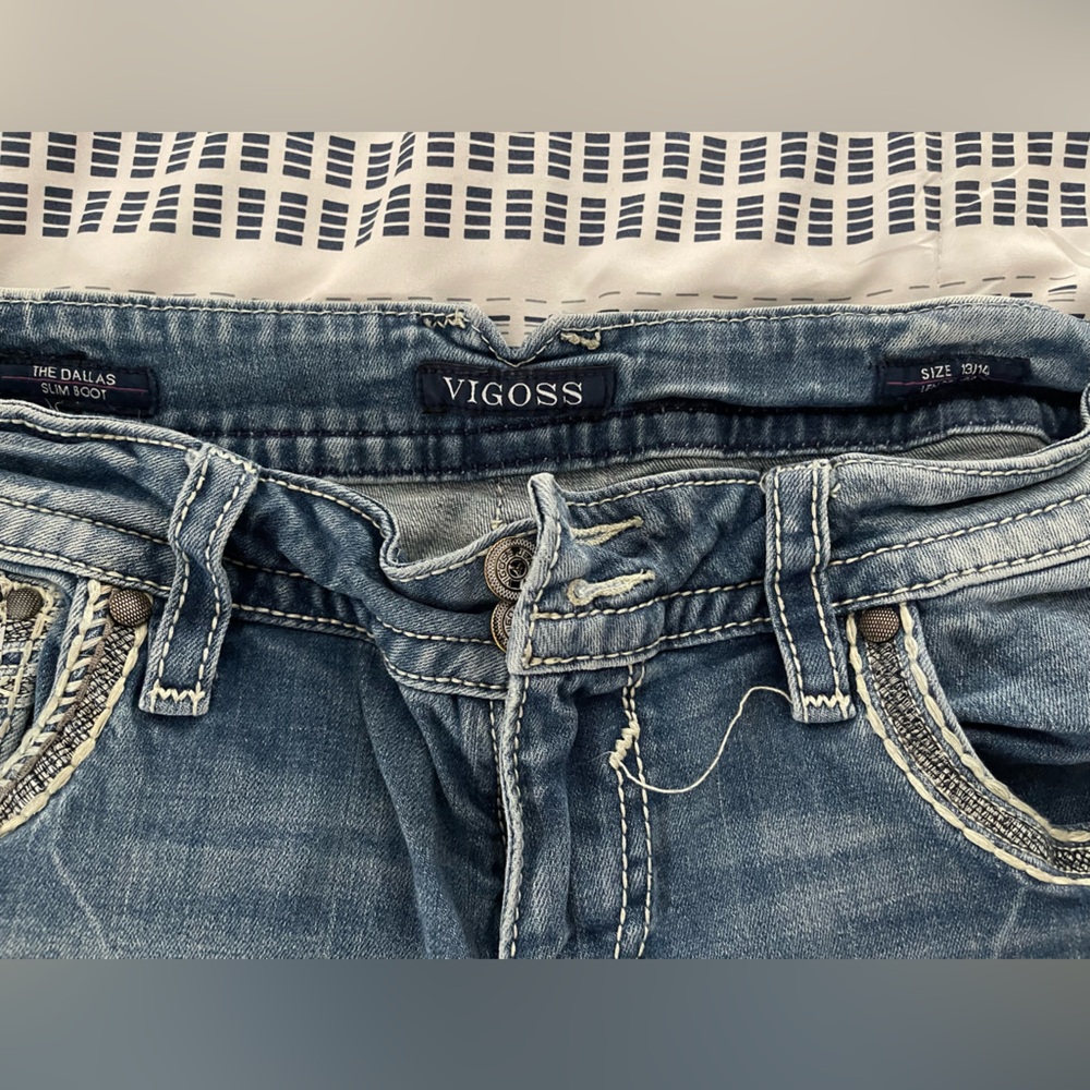 Vigoss Distressed Blue Denim Jeans